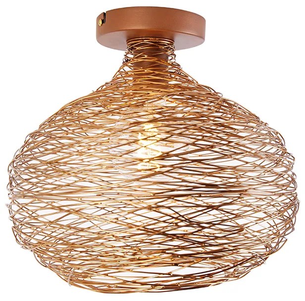 Dizajnové stropné svietidlo medené - Sarella