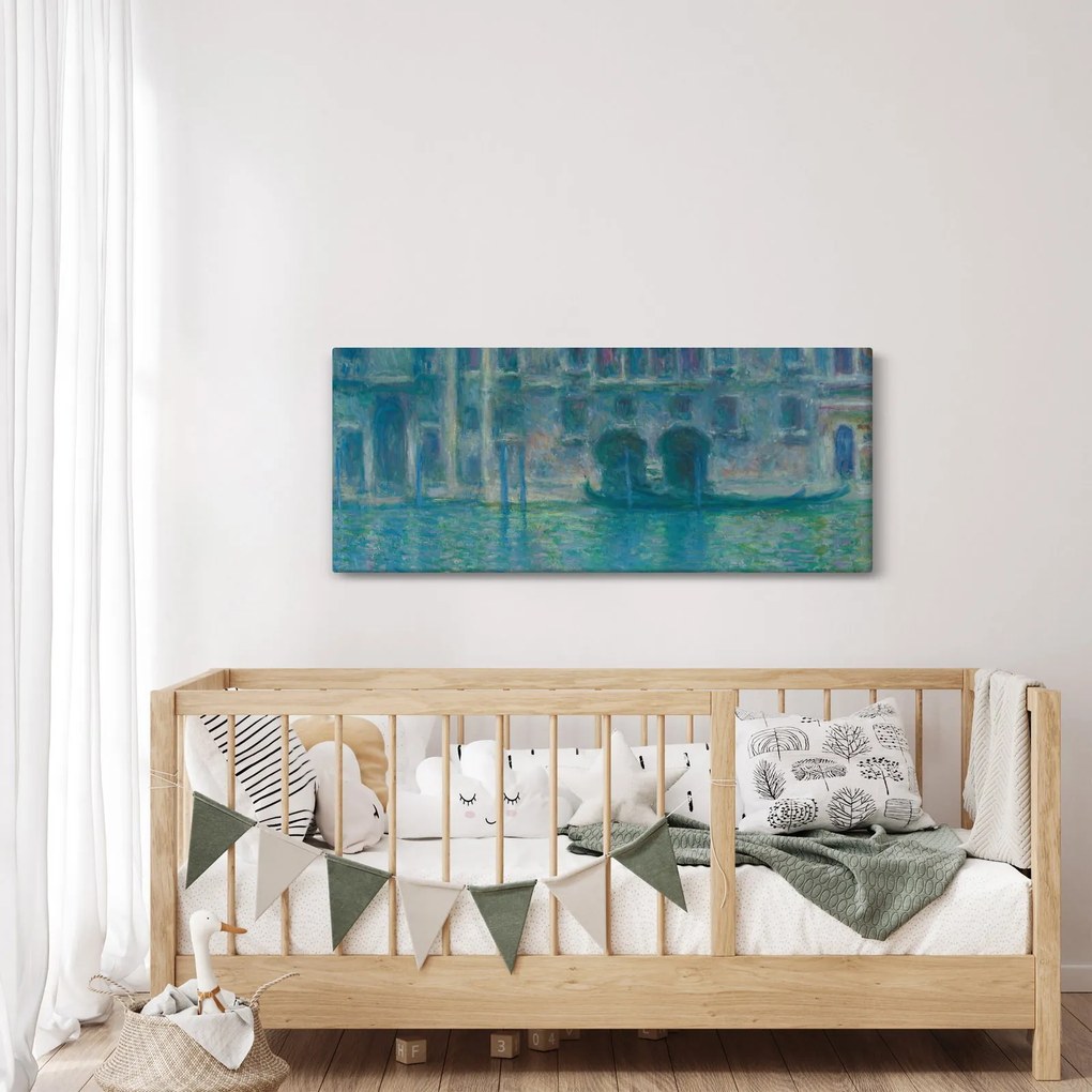 Obraz - Claude Monet, Palazzo da Mula, Venice, reprodukcia (120x50 cm)