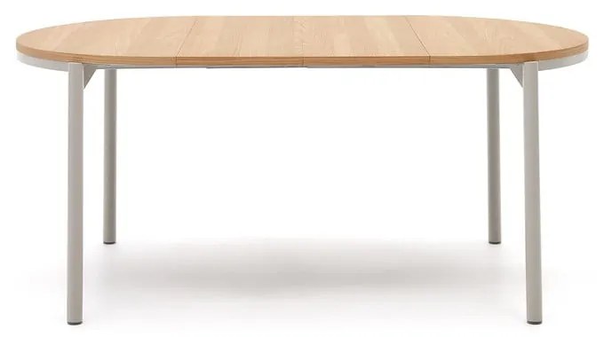 Okrúhly rozkladací jedálenský stôl s doskou v dubovom dekore v prírodnej farbe ø 90 cm Montuiri – Kave Home