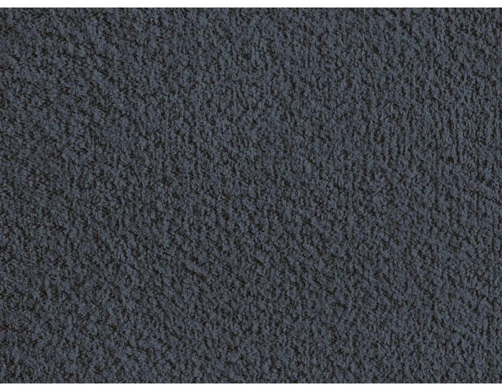 Tmavomodrá čalúnená dvojlôžková posteľ s úložným priestorom/bez čela s roštom 180x200 cm Inera – Bobochic Paris