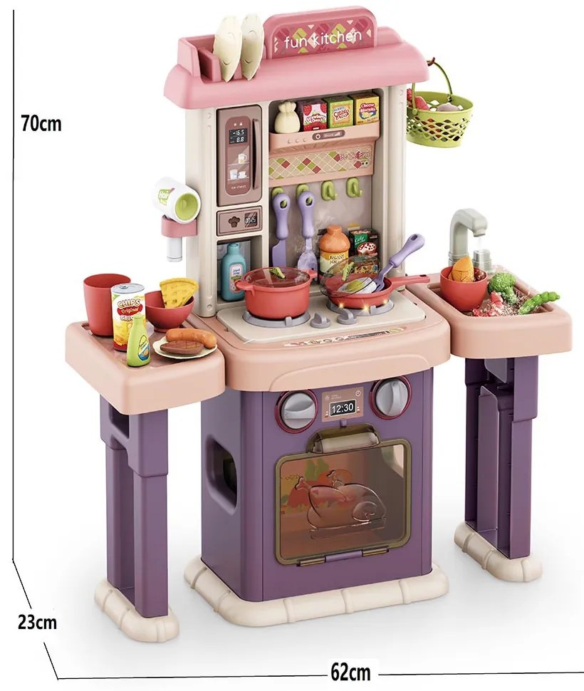 Detská kuchynka a kúpeľňa 2 v 1, 43 dielov