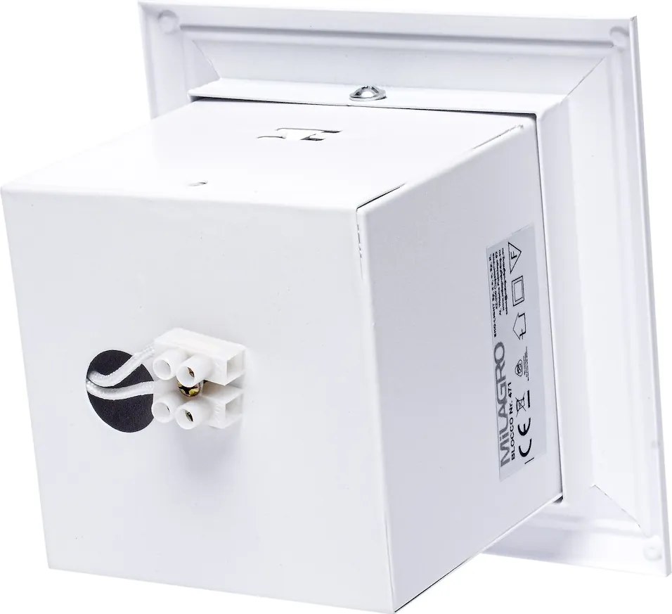 Podhľadové svietidlo Blocco, 1x biele kovové tienidlo, (možnosť polohovania), w