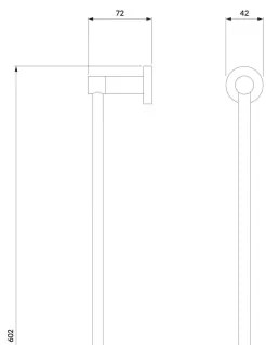 OMNIRES MP60216GR - Nástenný vešiak na uteráky MODERN PROJECT 60 cm grafit