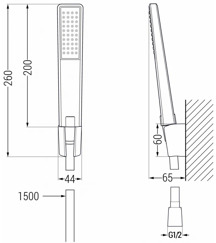 Mexen Caro R72 vaňová zostava so sprchovou sadou, chrómová, 746603R72-00