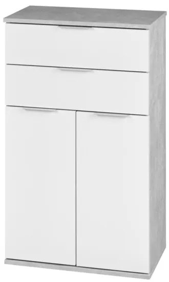 Livarno home Komoda, biela/betónová (100376470)