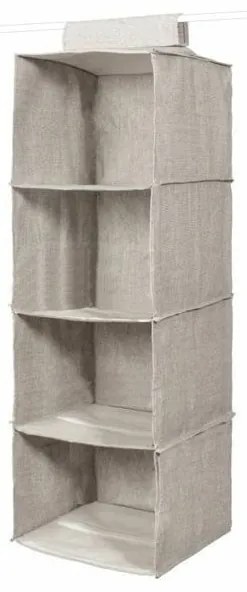 Závesný organizér na oblečenie 30 x 30 x 94 cm, sivá