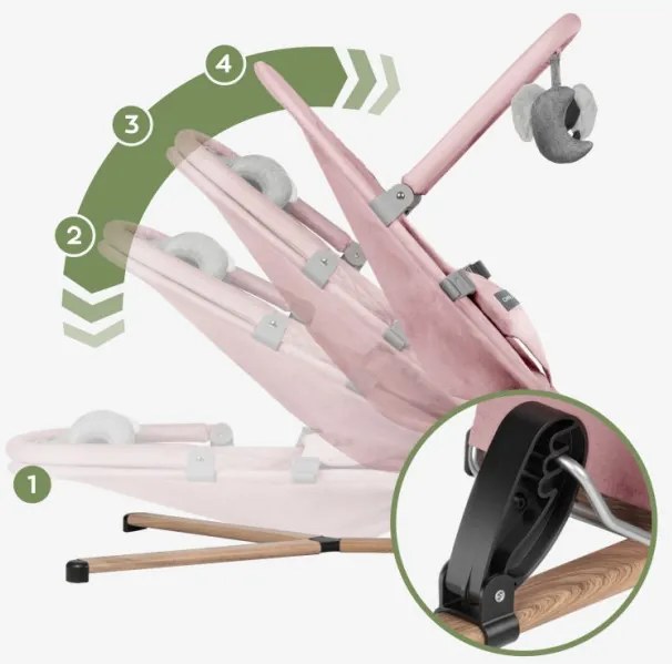 Detské hojdacie kreslo Moon 30 Pink