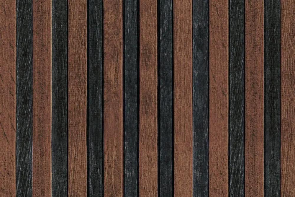 Tapeta s motívom tmavého dreva - 300x200