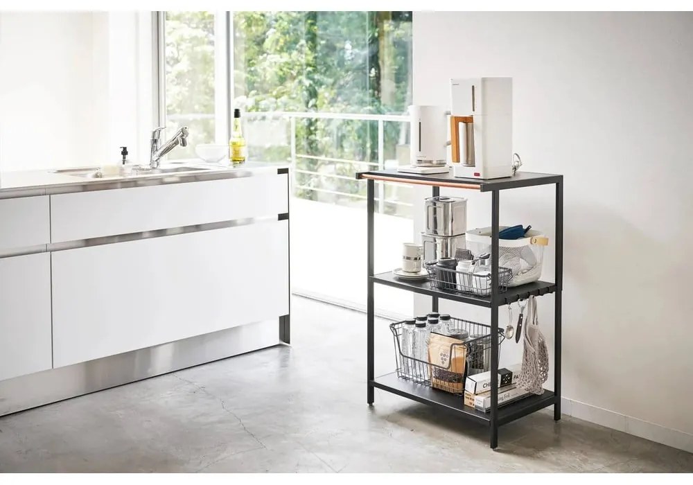 Matne čierny oceľový regál 60x90x46,5 cm Tower – YAMAZAKI