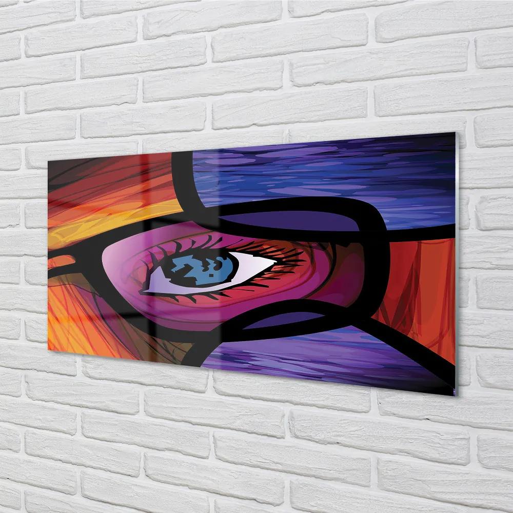 Nástenný panel  eye image 125x50 cm
