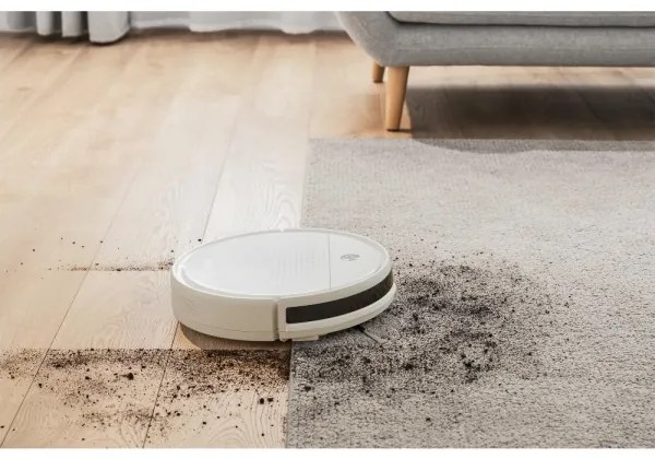 Sencor - Robotický vysávač s mopom 2v1 18W/1500 mAh biela + diaľkové ovládanie