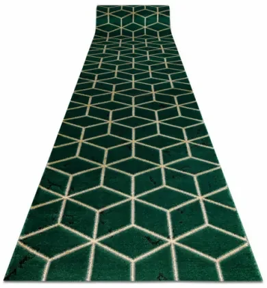 Behúň EMERALD exkluzívny 1014 glamour, styl kocka zelený/zlatý