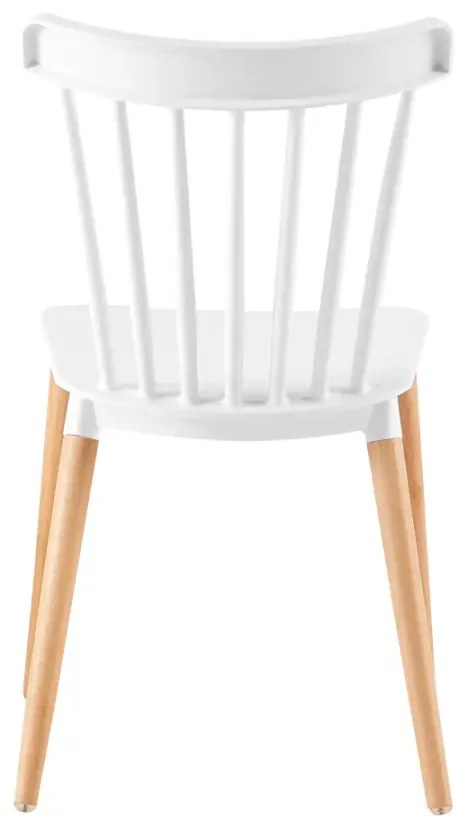 Jedálenská stolička, biela/buk, ZOSIMA