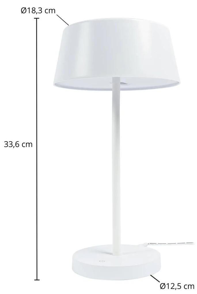 Lindby Milica stolová LED lampa biela stmievateľná