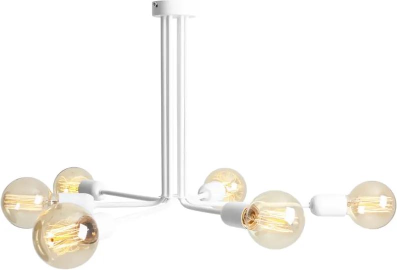 Biele závesné svietidlo na 6 žiaroviek Custom Form Vanwerk