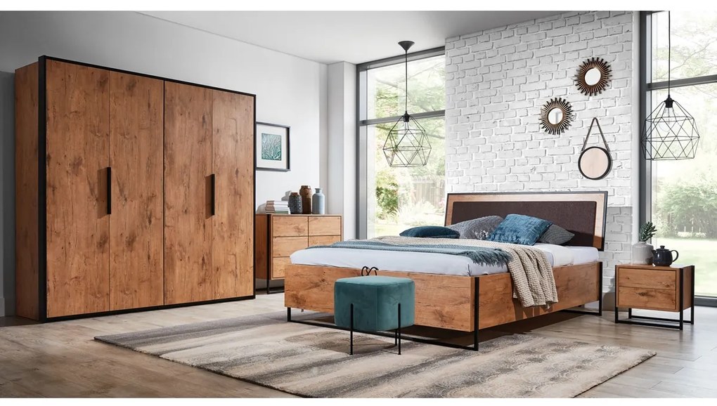 Posteľ do spálne Loft 160x200 - S vnútorným úložným priestorom
