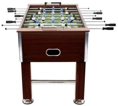 vidaXL Stolný futbal, oceľ 60 kg 140x74,5x87,5 cm, hnedý-
