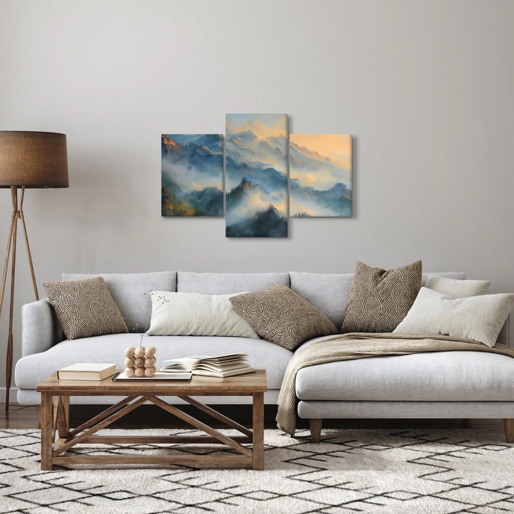 Obraz - Maľovaná horská krajina (90x60 cm)
