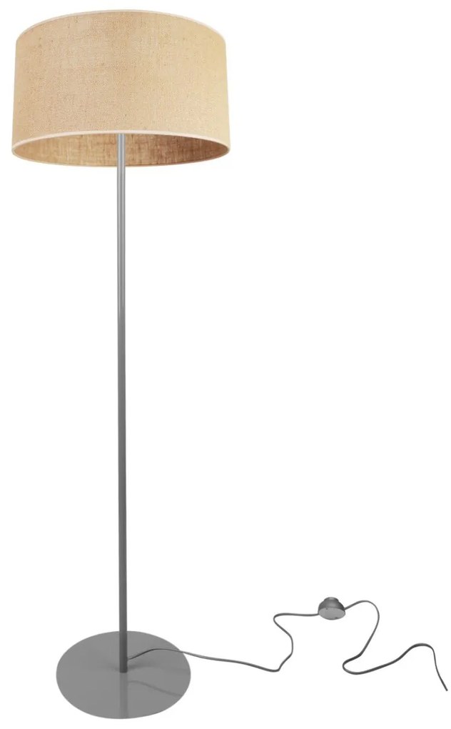 Stojacia lampa Juta, 1x jutové tienidlo, (výber z 3 farieb konštrukcie), (fi 40cm), o