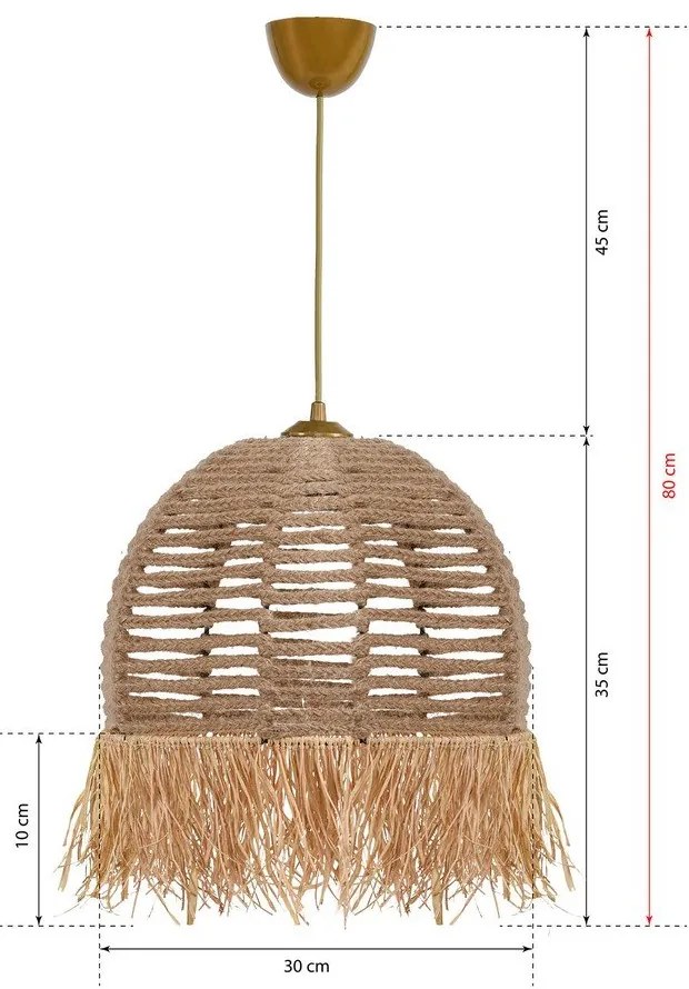 Svetlohnedé závesné svietidlo ø 30 cm – Opviq lights