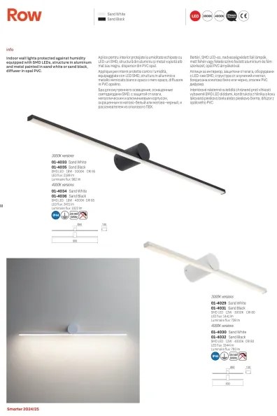 Redo 01-4034 - LED Kúpeľňové osvetlenie zrkadla ROW LED/18W/230V 90 cm IP44 biela