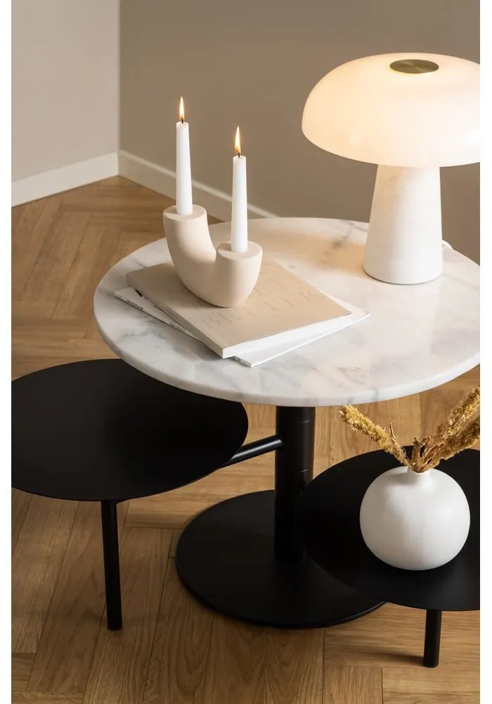 Biely okrúhly konferenčný stolík ø 60 cm Lahti – Actona