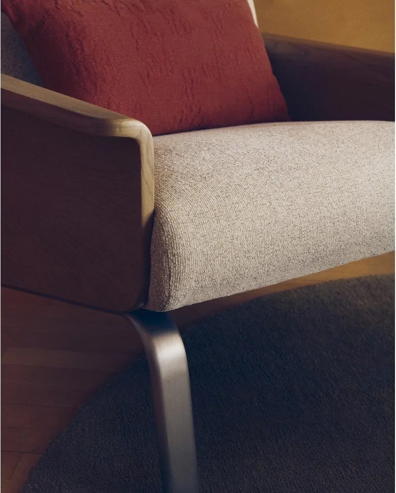 Béžové ženilkové kreslo Amsen – Kave Home