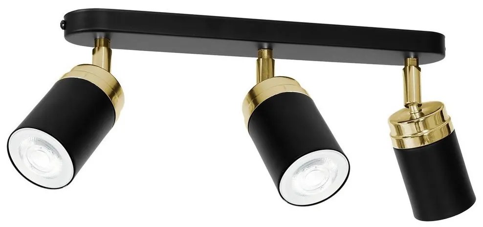 Bodové svietidlo RENO 3xGU10/8W/230V čierna/zlatá