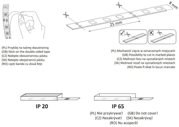 LED pásik 2m LED/18W/12V 4000K