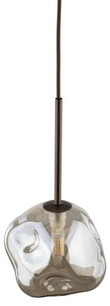 Závesné svietidlo na lanku LAVA 1xG9/8W/230V bronzová/dymová béžová