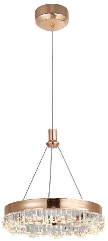 Toolight Toolight, závesné LED svietidlo 20cm, 12W, 3000K, LHJ097-CP, ružové zlato, OSW-60042