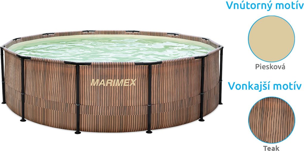 Marimex | Bazén Marimex Florida 4,57 x1,32 m so zabudovaným skimmerom - motív TEAK | 10340322