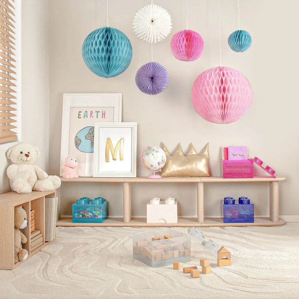 Fialový plastový detský úložný box 25x25x18 cm – LEGO®