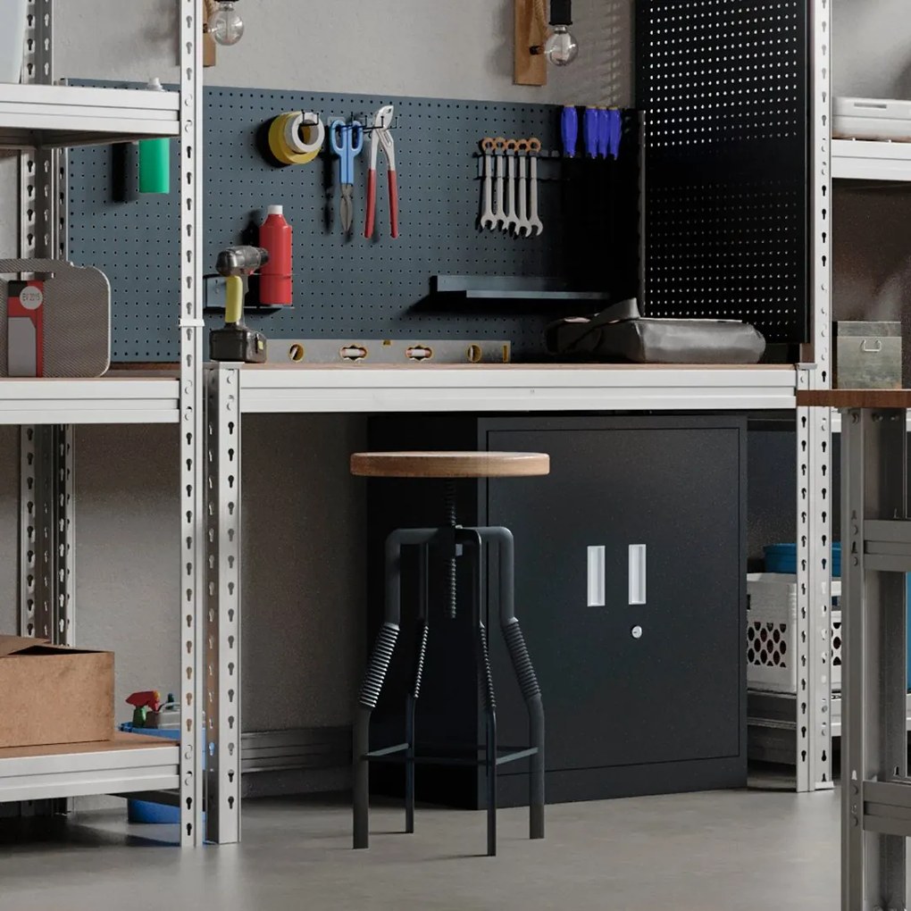 Pracovný stôl s panelom na náradie 150x150x60 cm