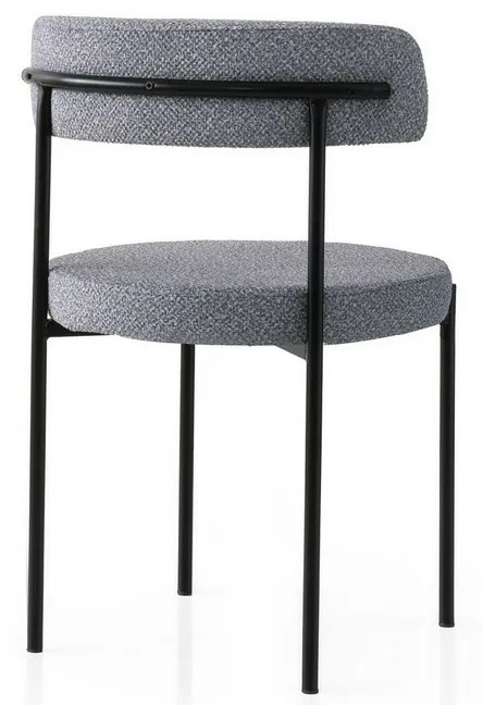 Súprava jedálenských stoličiek Gini Dark Grey and Black, 2 ks