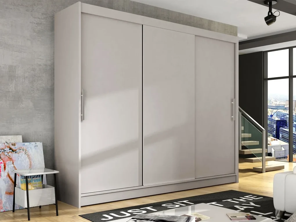 Skriňa Dasto II, Farby: biela, Osvetlenie: osvetlenie LED RGB - farebné