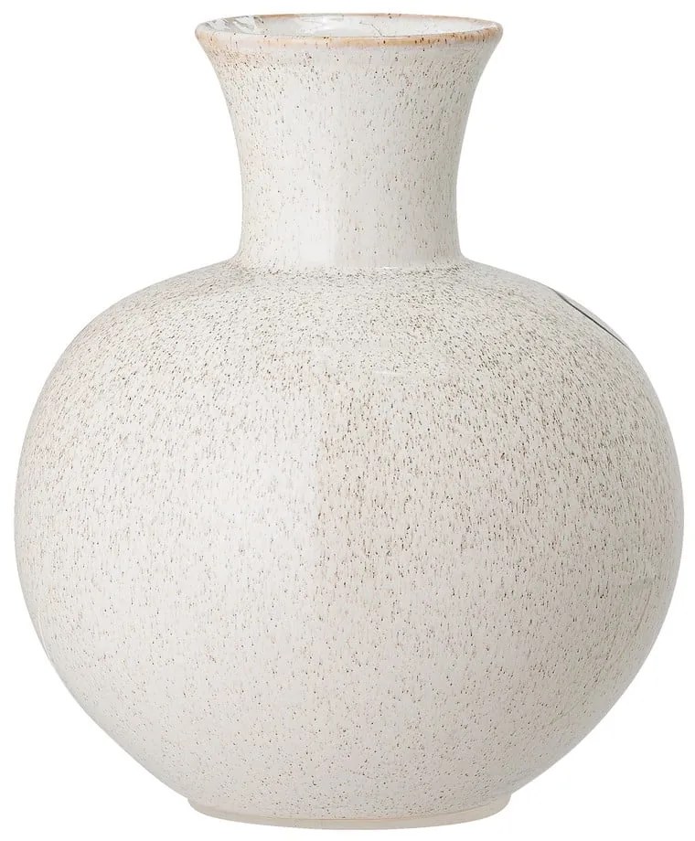 Biela kameninová váza Bloomingville Irini, výška 22,5 cm
