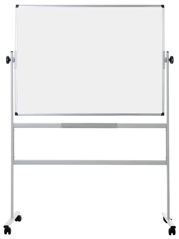 Bi-Office Mobilná otočná obojstranná keramická tabuľa, magnetická, biela, 1500 x 1200 mm