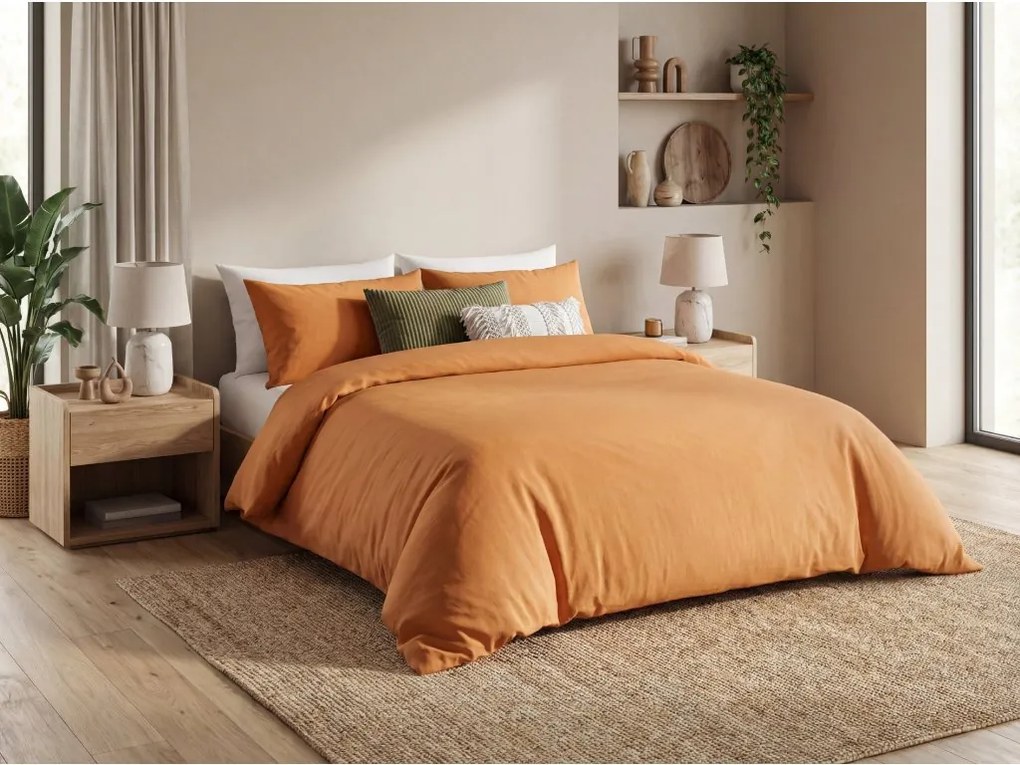 Bavlnené obliečky CALMORA terakotové Rozmer obliečky: 2 ks 70 x 90 cm | 200 x 220 cm
