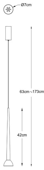 Zuma Line P0603-01A-P7B1 - LED luster na lanku BOSTON LED/5W/230V čierny