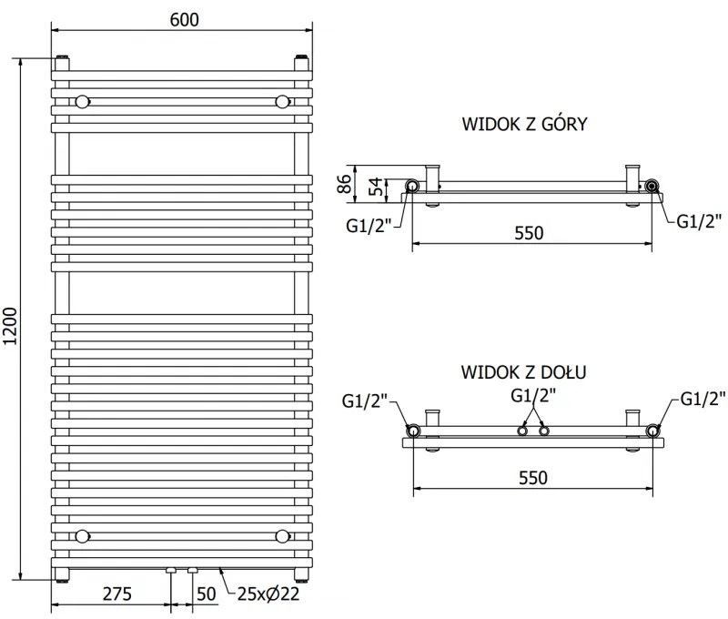 Mexen Sol, elektrické vykurovacie teleso 1200x600 mm + vykurovacia tyč 900 W, čierna, W125-1200-600-2900-70