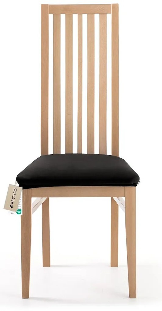 Restilo Napínací poťah na sedák na stoličku čierna, 40 x 40 + 5 cm