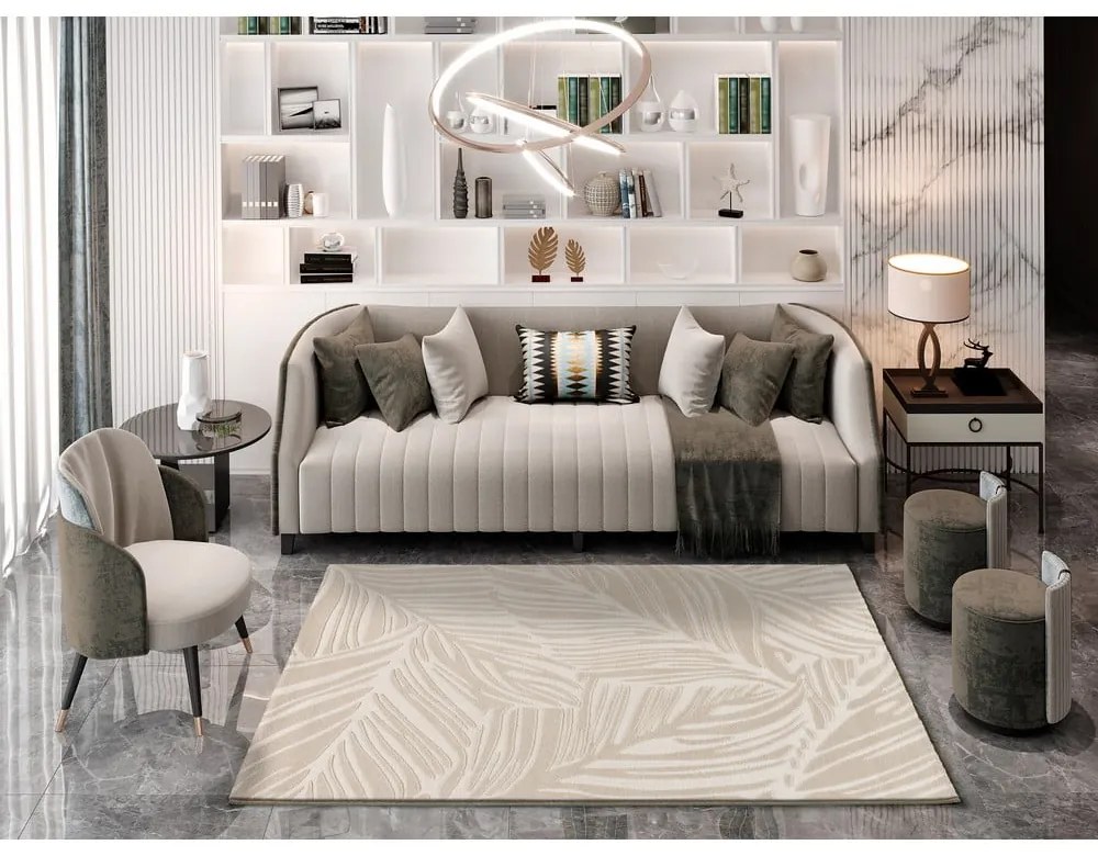 Krémovobiely koberec 133x190 cm Sensation – Universal