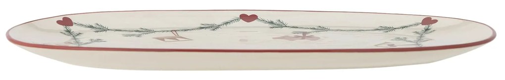 Bloomingville Servírovací tanier Yule Nature Oval 38,5 cm
