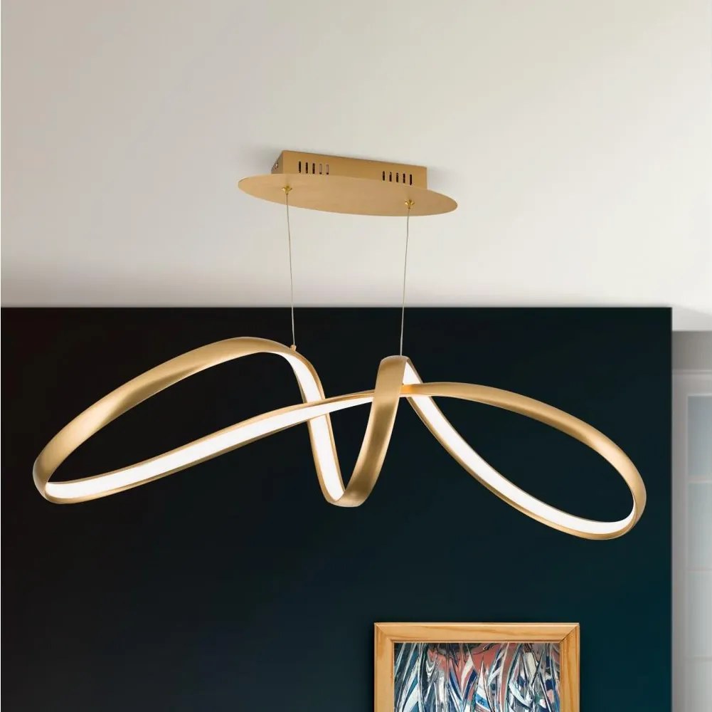 Orion HL 6-1663 - LED Stmievateľný luster na lanku CIRCUS LED/36W/230V zlatá