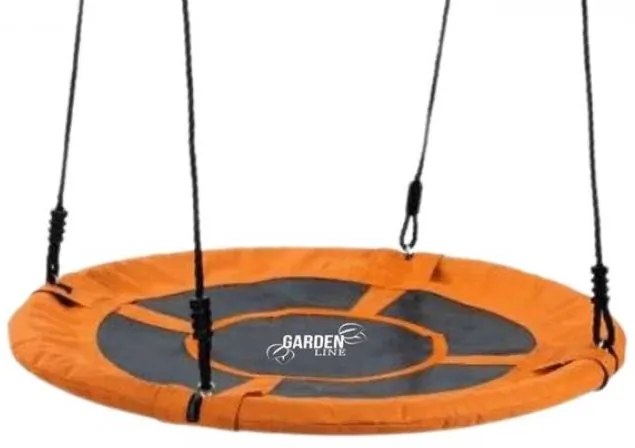Závesná hojdačka bocianie hniezdo v oranžovej farbe 100 cm