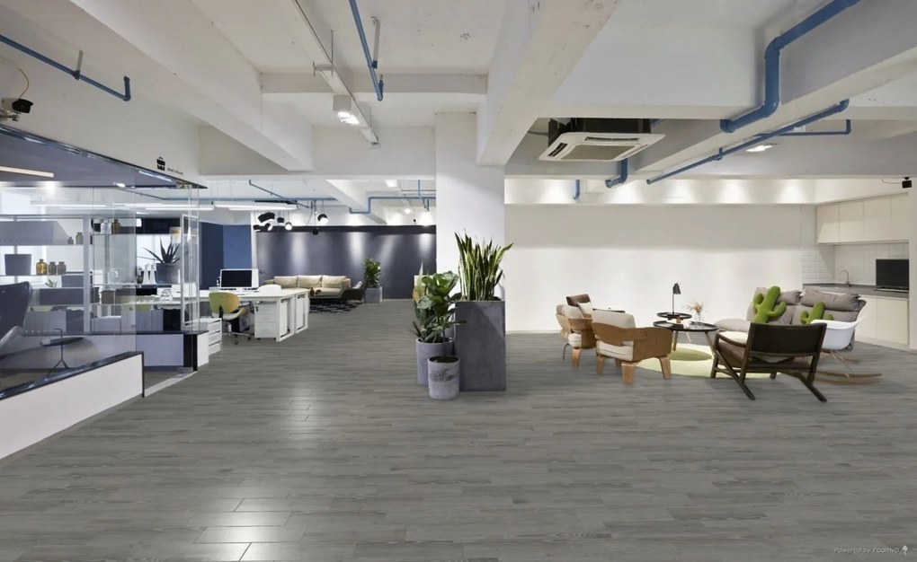 Tarkett, Vinylová podlaha lepená iD Inspiration 30 Scandinavian Oak Dark Grey, 1200 x 200 mm