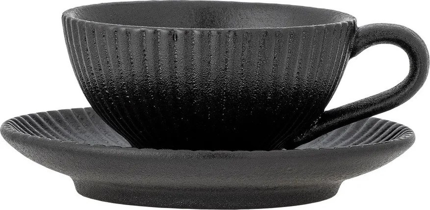 Čierna keramická šálka na cappuccino 200 ml Neri – Bloomingville