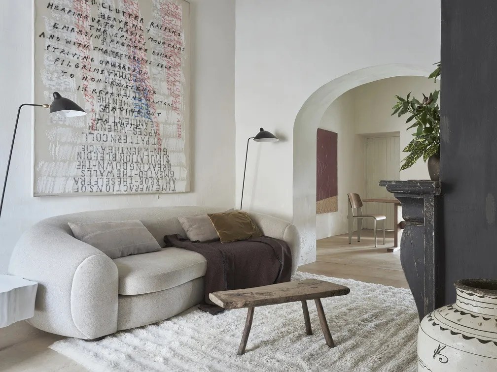 Lorena Canals, Vlnený koberec Dunes - Sheep White, 80x140, biela, obývacia izba