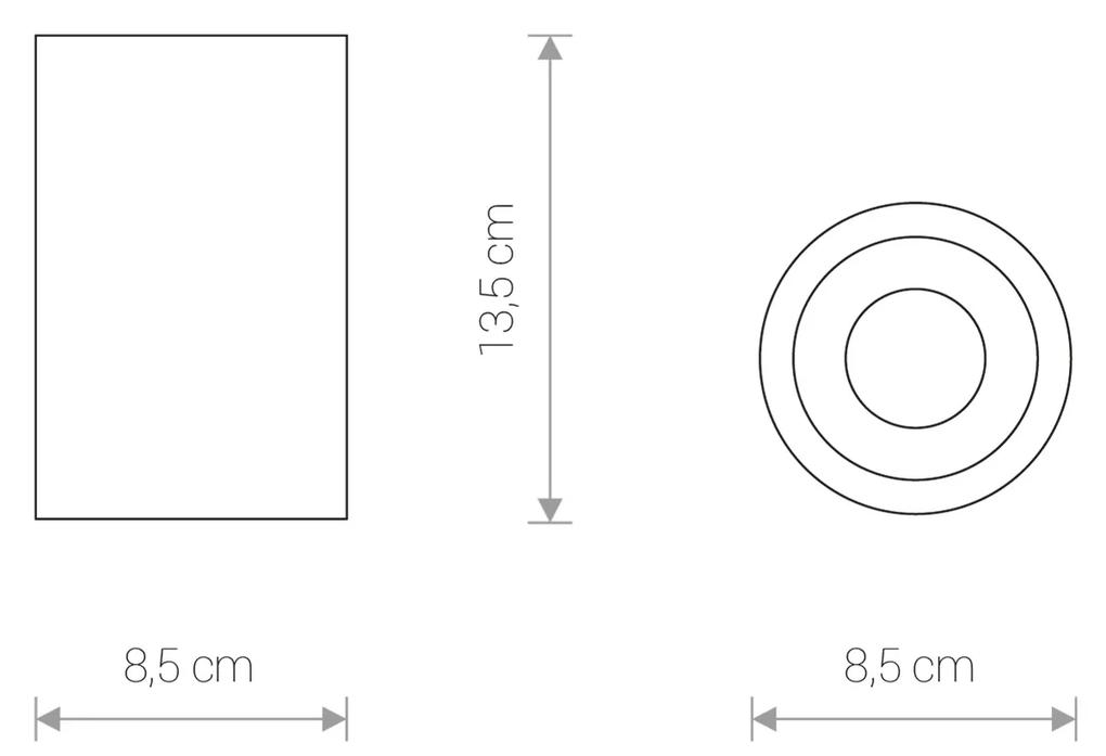 NOWODVORSKI Stropné vonkajšie osvetlenie ALPHA, 1xGU10, 15W, 8,5 cm, okrúhle, biele, IP54